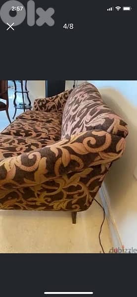 sofa wood and velvet 4