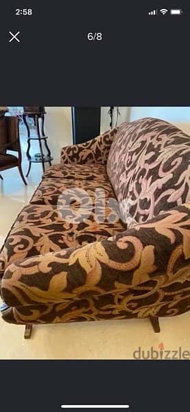 sofa wood and velvet 5