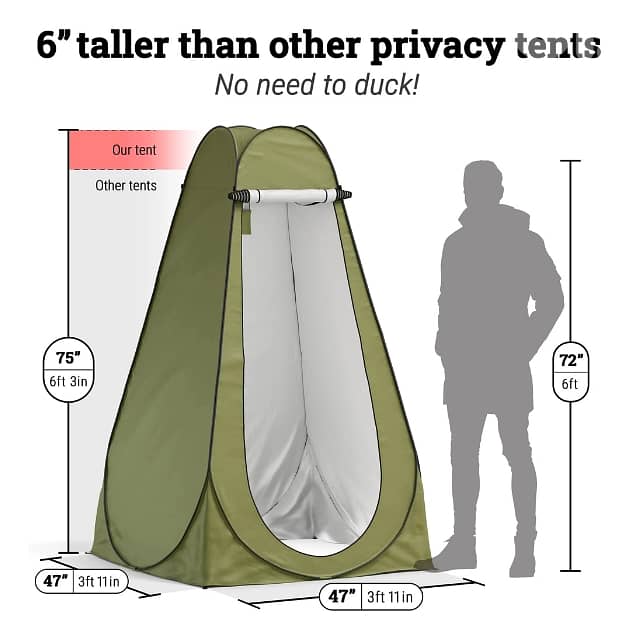 Pop-Up Shower Tent, Privacy Changing Room for Beach, Camping Toilet 8