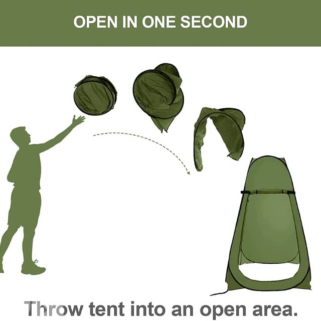 Pop-Up Shower Tent, Privacy Changing Room for Beach, Camping Toilet 9