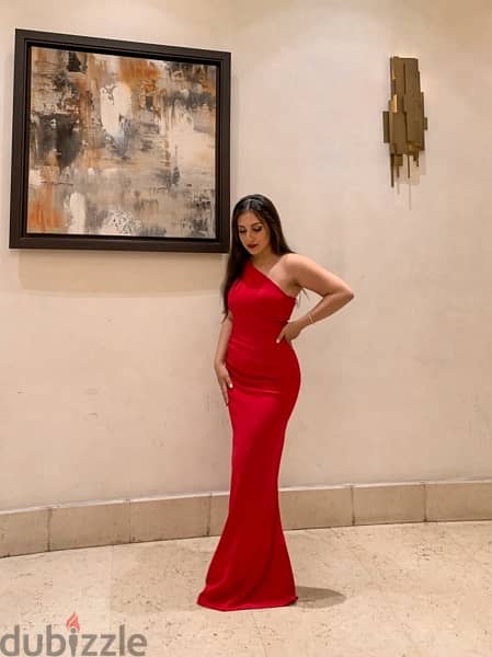 Calvin Klein red dress 1