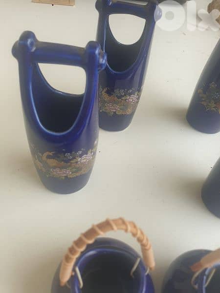 blue porcelaine cobalt, 6 wonderful pieces, fine cobalt,very beautiful 5