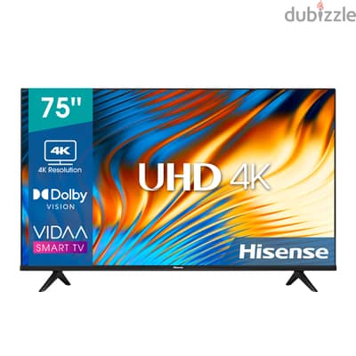 Hisense 75" 4K Smart TV 75A61, 2-Year Warranty