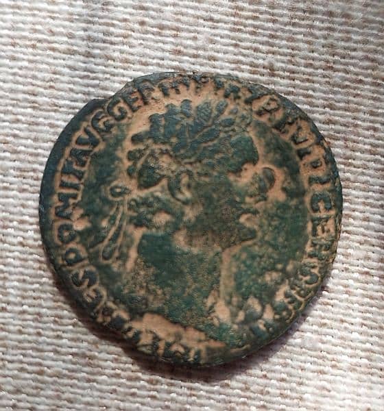 Domitian Roman Emperor Bronze Coin Rome mint year 61 AD 0