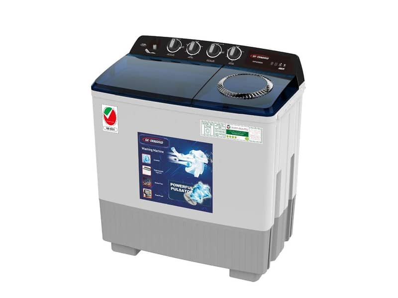 GeneralGold Twin Tub Washing Machine 20KG white Black غسالة حوضين 0