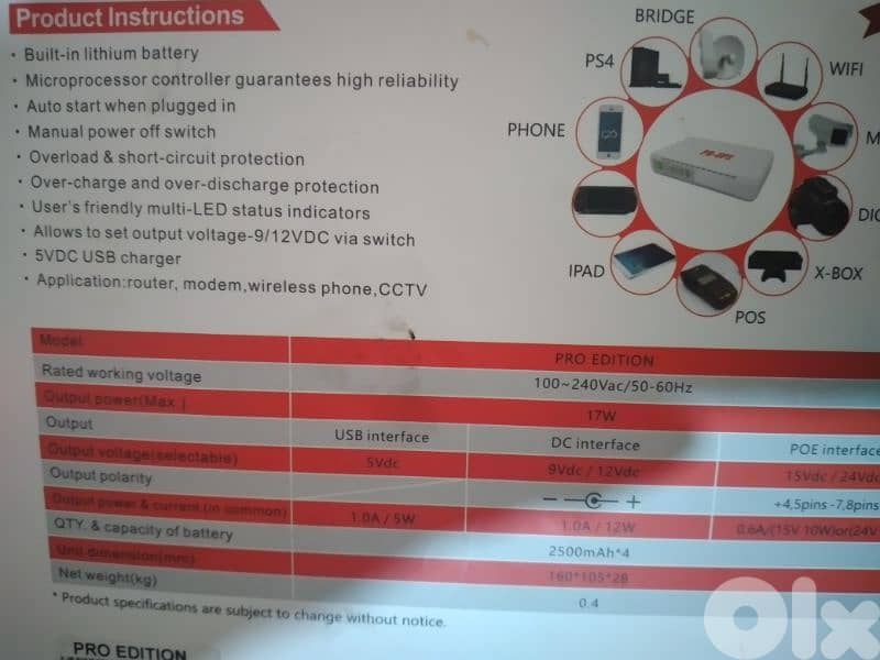 mini DC UPS pro edition 10000 mAh 5
