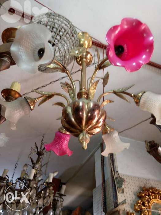 ثرية نحاس 6 لمبات قديم 1