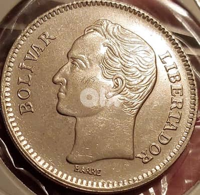 Venezuela Simon Bolivar 5 Bolivares 1989 UNC