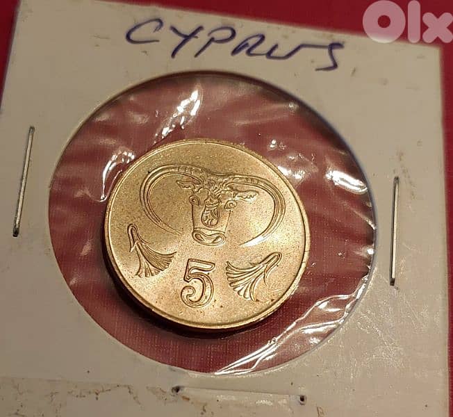 Cyprus 5 Mils 2001 INC bronze coin KM# 39 3
