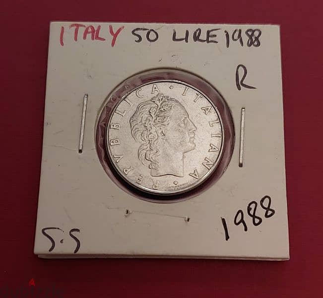 1988 Italy 50 Lire KM# 95.1 3