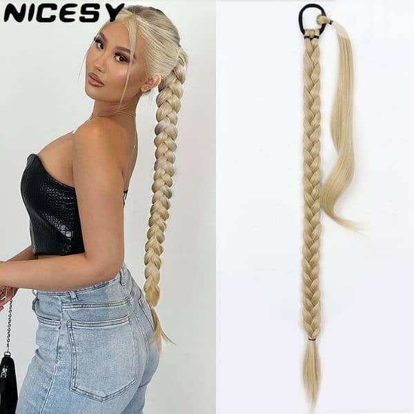 blonde braid synthetic 0