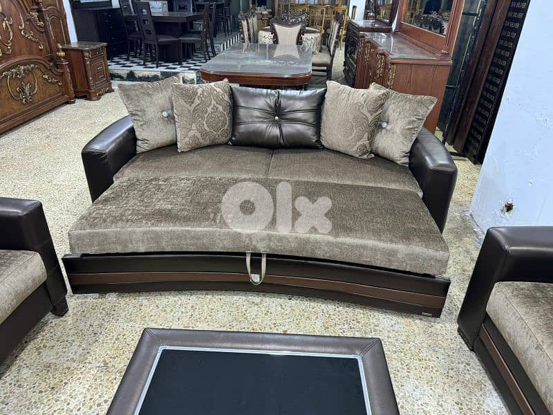 طقم كنبايات شغل Ballona تركي بفتح صندوق وتخت 0