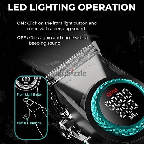 VGR 001 Professional Hair Clippers for Men, Cordless Barber Clippers 1