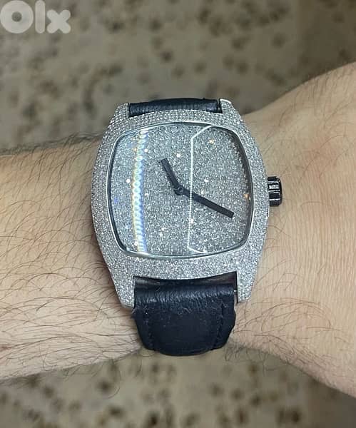 omega seamaster full diamond special  edition  natural diamond . 0