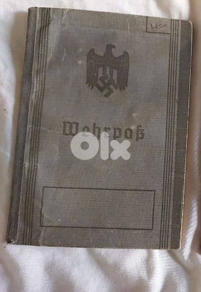 World War passport Nazi officer Hitler German 3rd Reich Army 6