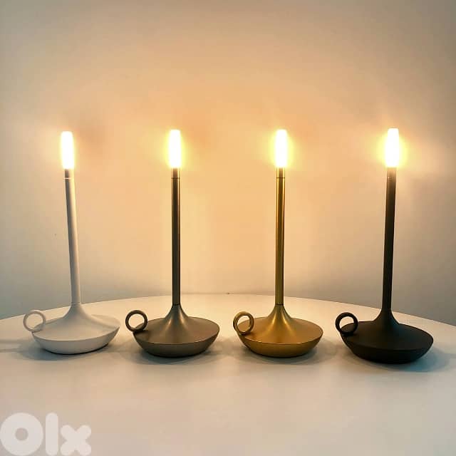 Candle Table Lamp, Modern Iron USB Desk Lamp, Cozy Glow 1