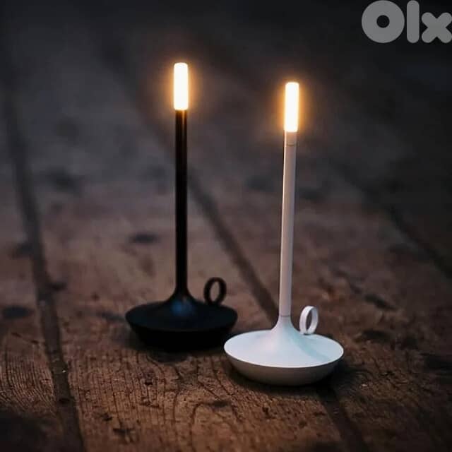 Candle Table Lamp, Modern Iron USB Desk Lamp, Cozy Glow 0