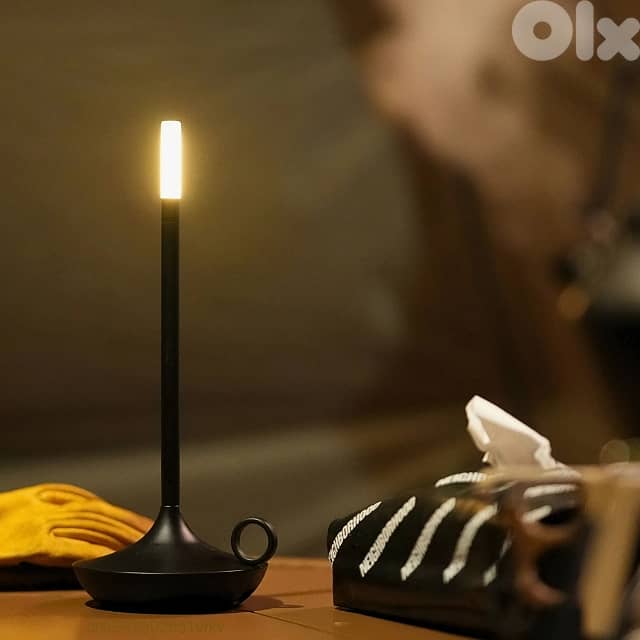 Candle Table Lamp, Modern Iron USB Desk Lamp, Cozy Glow 2