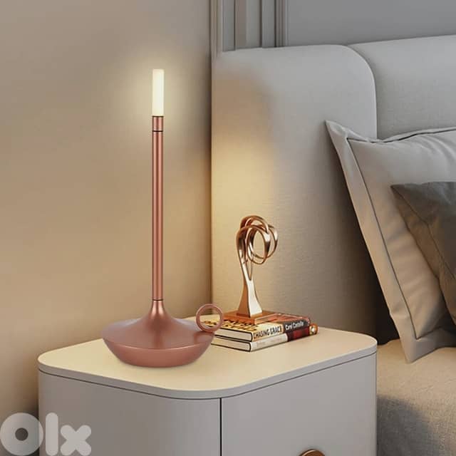 Candle Table Lamp, Modern Iron USB Desk Lamp, Cozy Glow 3