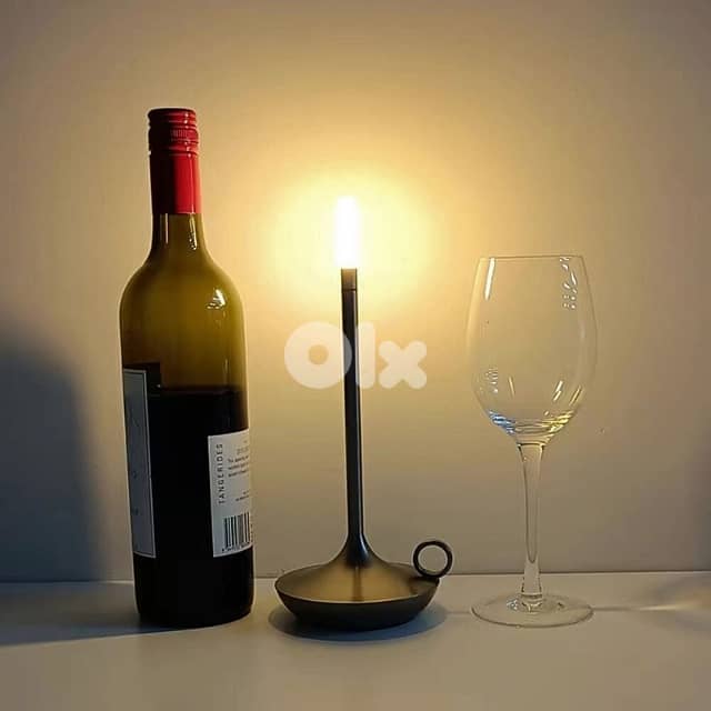 Candle Table Lamp, Modern Iron USB Desk Lamp, Cozy Glow 4
