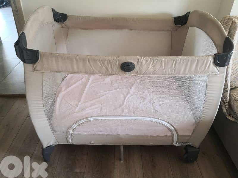 GRACO baby bed + mattress FAP size 100*70 بارك سرير للاطفال فرشة FAP 1