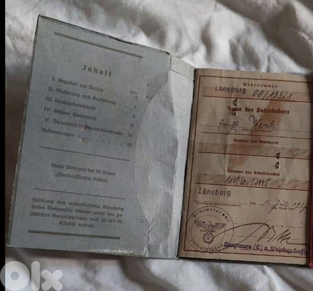 German Nazi passport for Solider in WW2 Original and Genuine 2