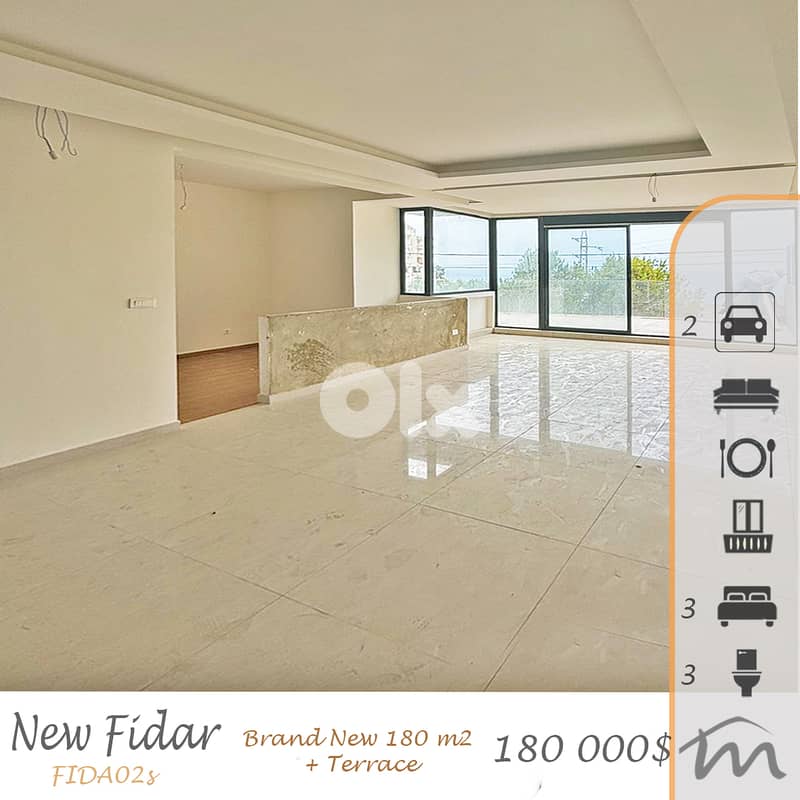 New Fidar | Brand New 180m² + Terrace | 2 Underground Parking | Catchy 0