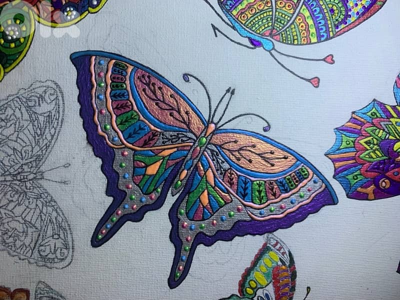 Mandalas perle acrylic painting 3