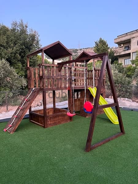 Custom backyard playground ,, playsets , . swings , garden jungle gym 2