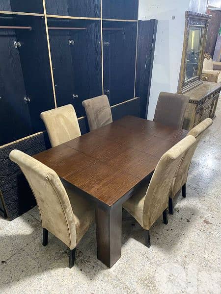 طاولة سفرة 6 كراسي كتير نظيفة 0