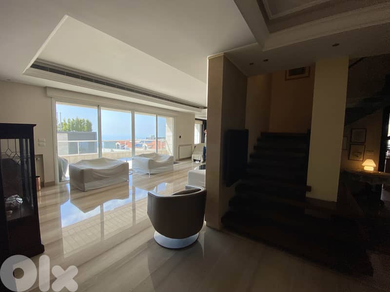 430 SQM Semi Furnished Duplex in Biyada, Metn with Sea View + Terrace 0