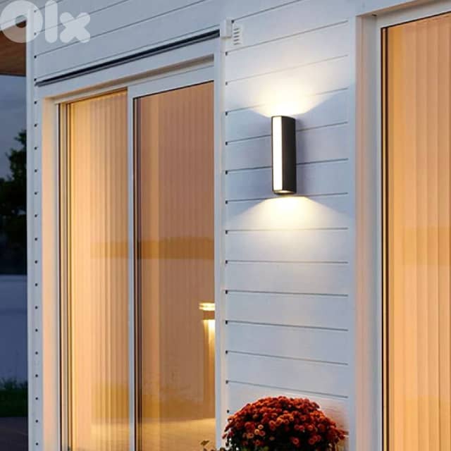 Outdoor Wall Light, 3-Sided Waterproof Wall Lamp, Warm Garden Light 1