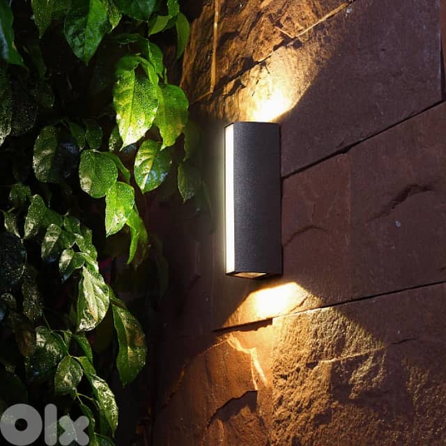 Outdoor Wall Light, 3-Sided Waterproof Wall Lamp, Warm Garden Light 2