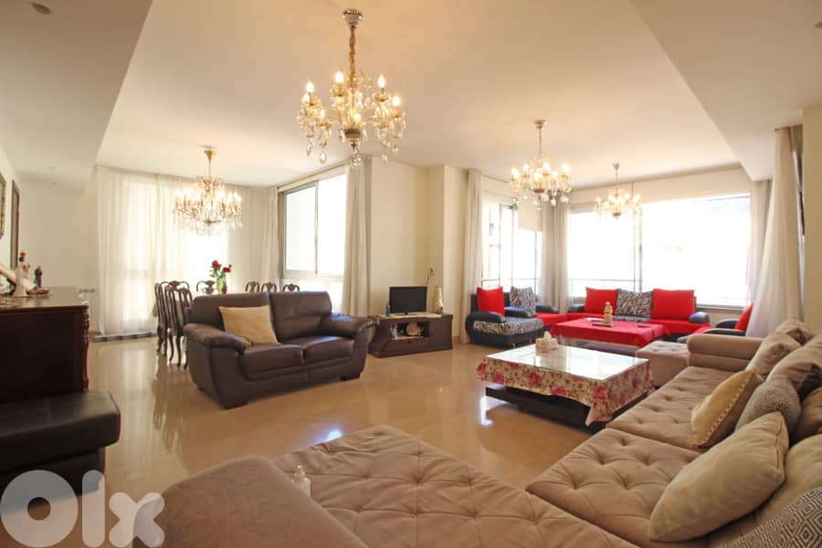 L15647-Furnished 3-Bedroom Apartment for Rent In Achrafieh, Sassine 0