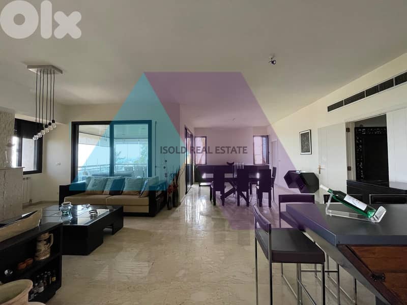 A 270 m2 fully furnished apartment with a terrace having an open sea 0