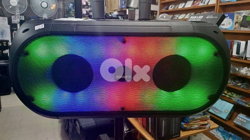 speaker 2x6 inch with 2 mic wireless 0