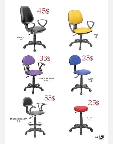 Office chairs.                                كراسي مكتب 6