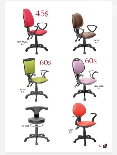 Office chairs.                                كراسي مكتب 7