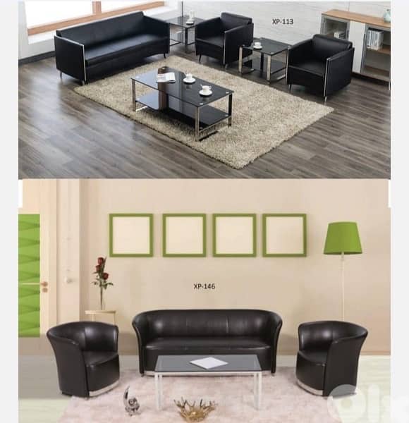 Leather sofa.                              صوفيات جلد 3