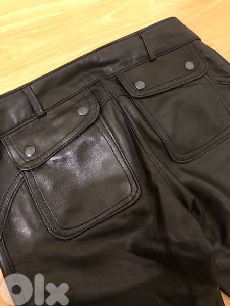 Trousers black  leather, size 36, low waist 2