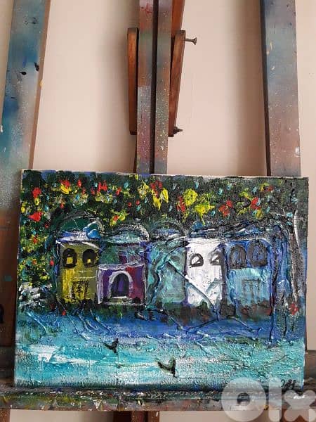 رسم زيتي على القماش يدويه 0