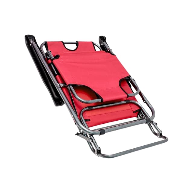 Reclining Chair - Foldable Beach Lounger, Padded, Steel Frame 3