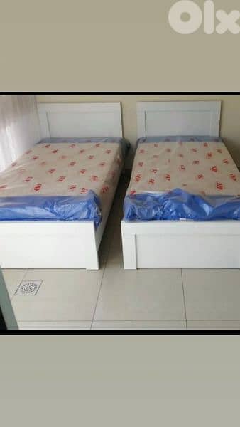 2 beds 120cm high quality colour white 0