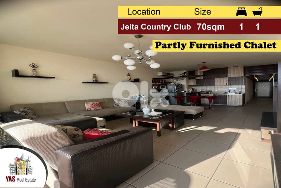 Jeita Country Club 70m2 | Partly Furnished Chalet | High End | MY | 0