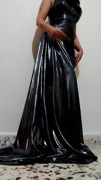 long silver dress size S 2