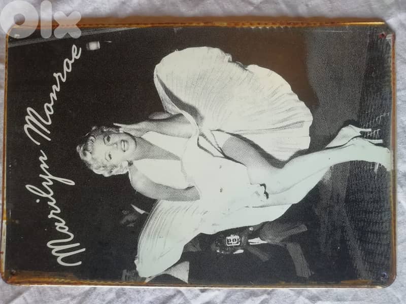 Marilyn Monroe  famous photo on tin plate size 20*30 0