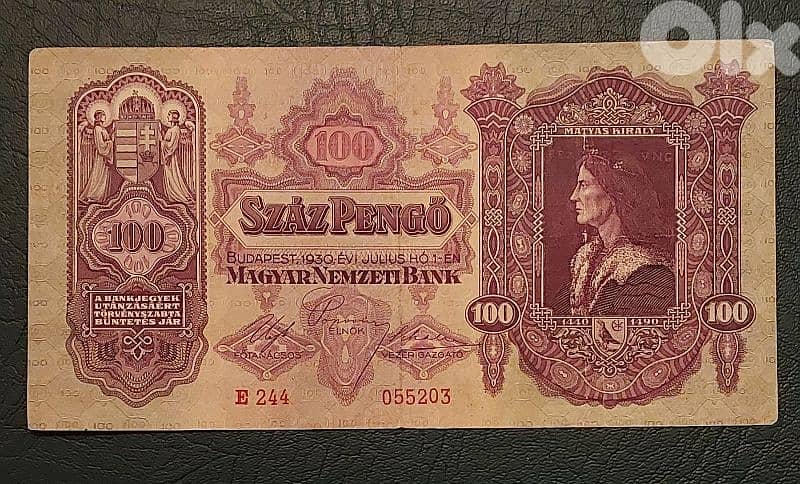 1930 Hungary 100 Pengo. P-98 0