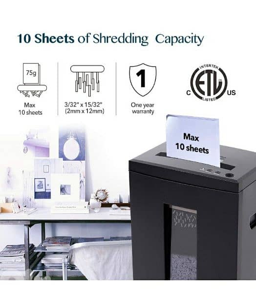 WOLVERINE shredder 22 L-10-Sheet Super Cut  Paper/CD/Card/4$delivery 6