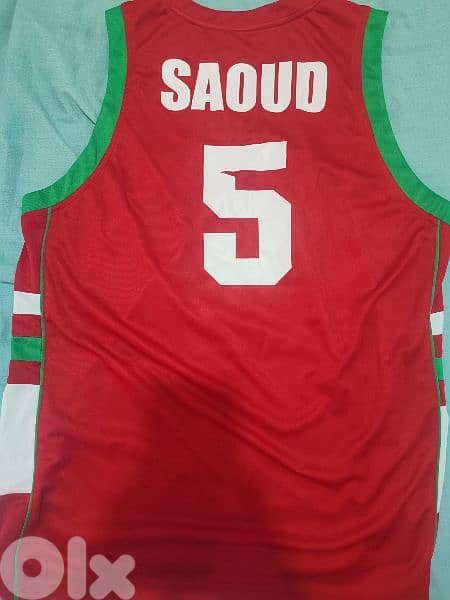 Retro Lebanon 2017 Amir Saoud Basketball Jersey size L 1