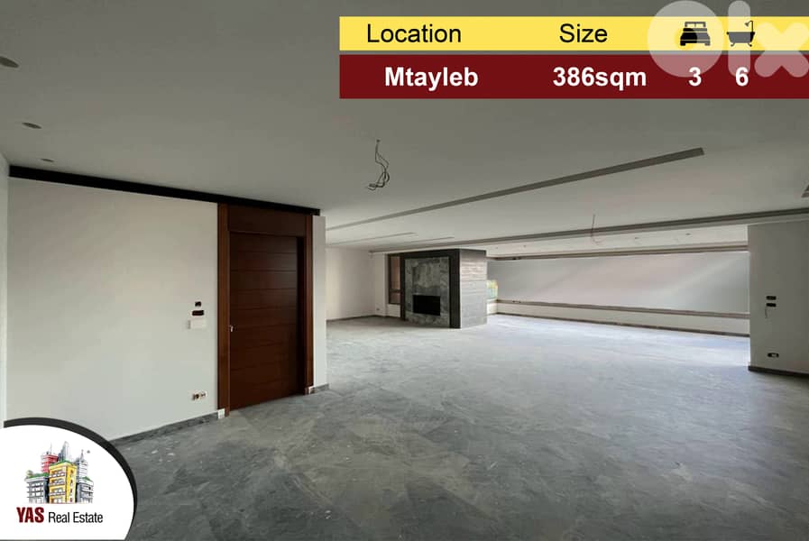 Mtayleb 386m2 | 370m2 Rooftop | Brand New | Private Street | PA | 0